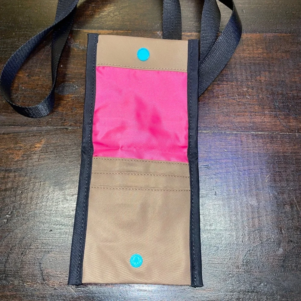 Lululemon Athletica Ever Ready Crossbody Wallet Pink Brown‎